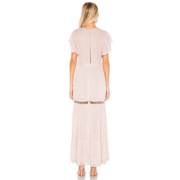 NWT Cleobella Amery Floral Embroidery Sheer Maxi Dress Lilac Size XS - Picture 4 of 4